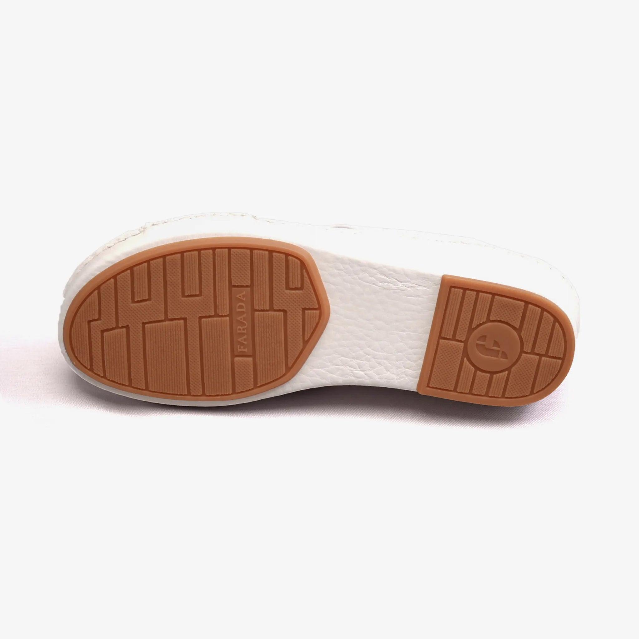 CLASSIC TAJ UNLINED GRAIN HAMMERED ARABIC SANDALS BIANCO - Farada