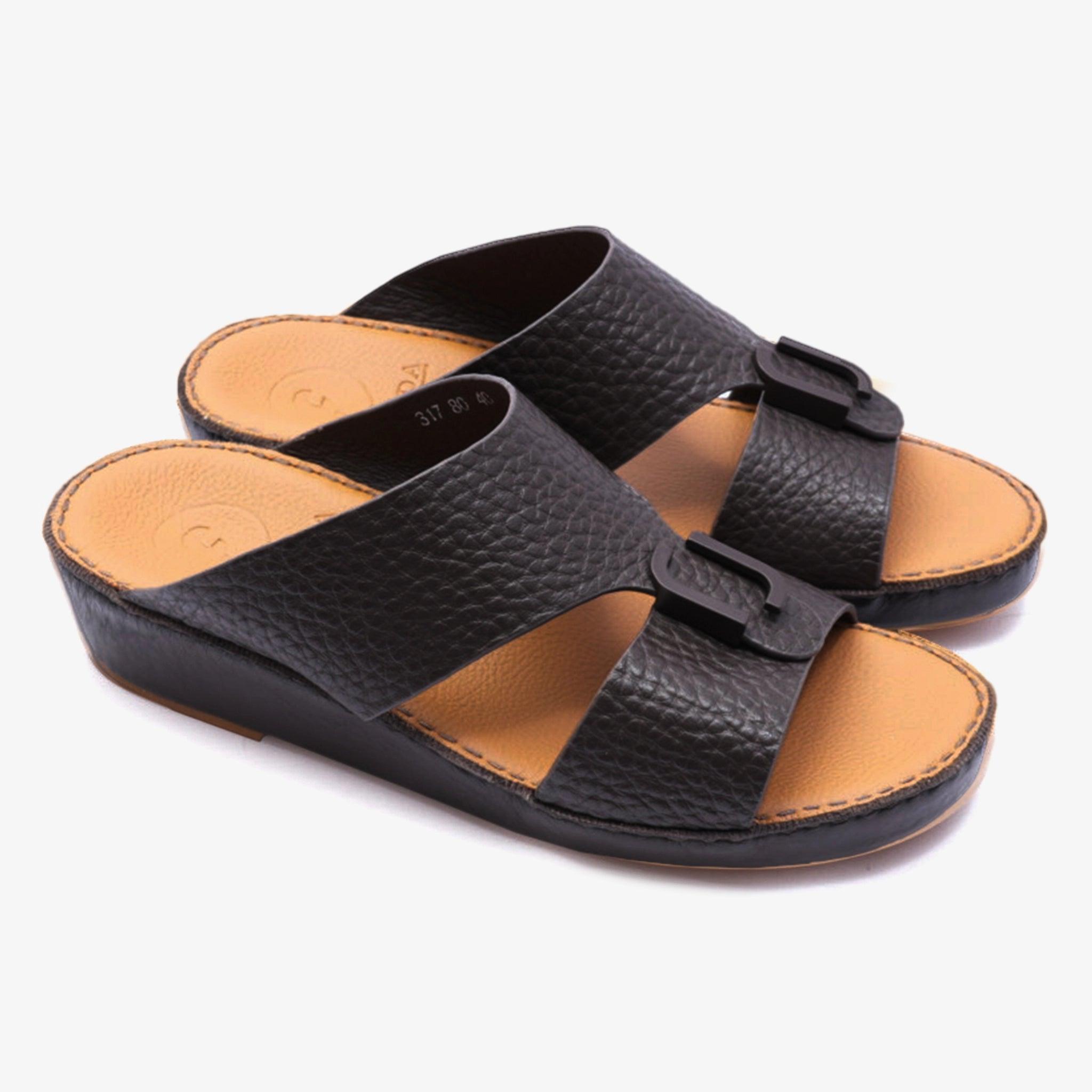 DAVINCI TIMELESS UNLINED HAMMERED CLASSIC ARABIC SANDALS OLD-BROWN - Farada