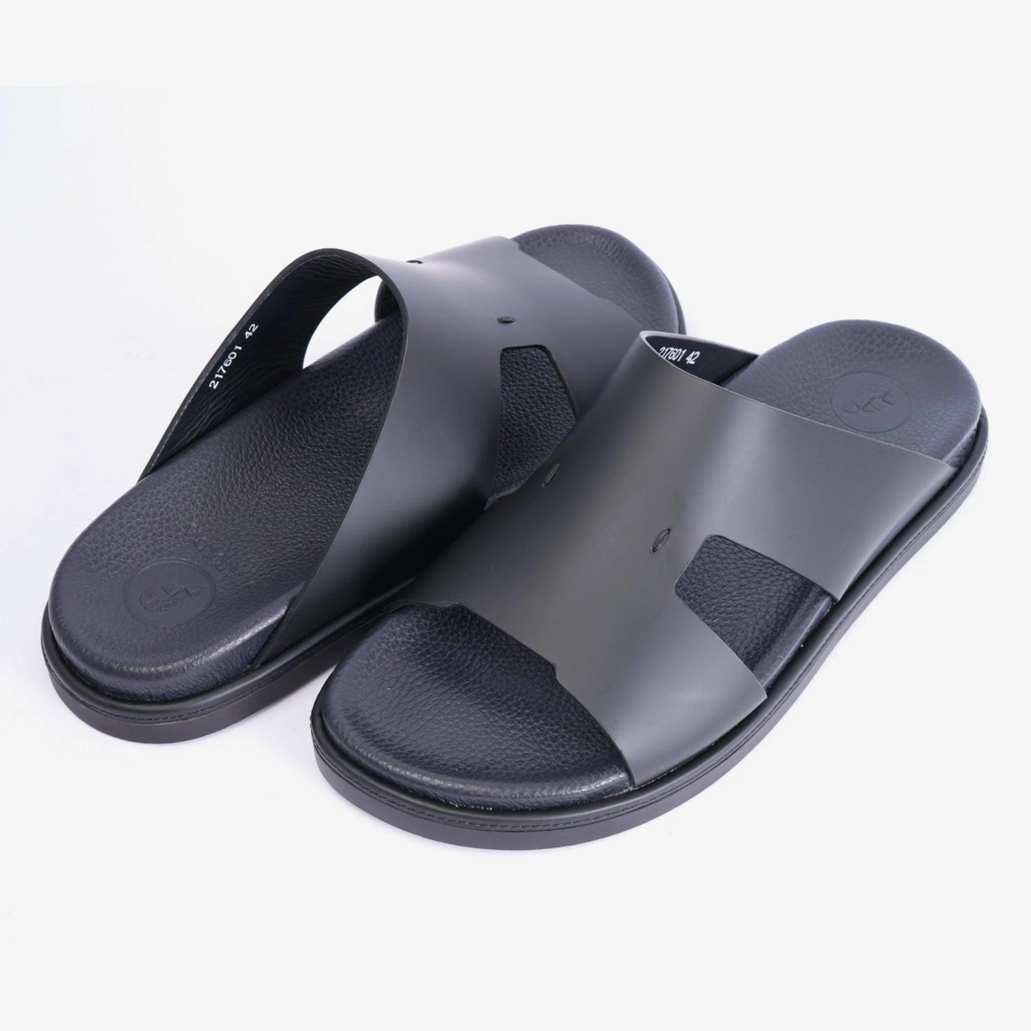 FARADA CLASSIC ARABIC SANDAL WITH BLACK SOLE BLACK - Farada