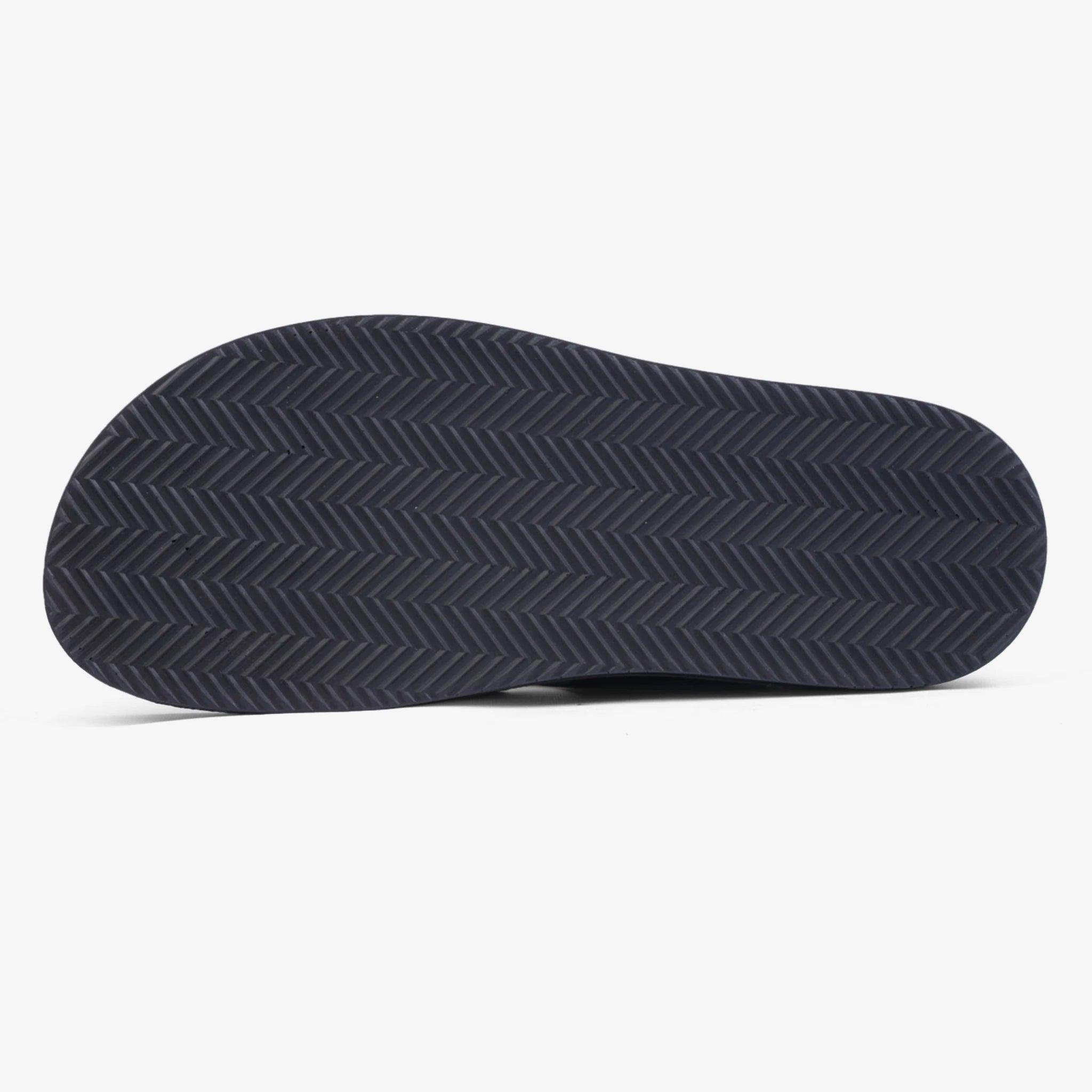 FARADA CLASSIC MATTE ARABIC SANDALS WITH BACK STRIP BLACK - Farada