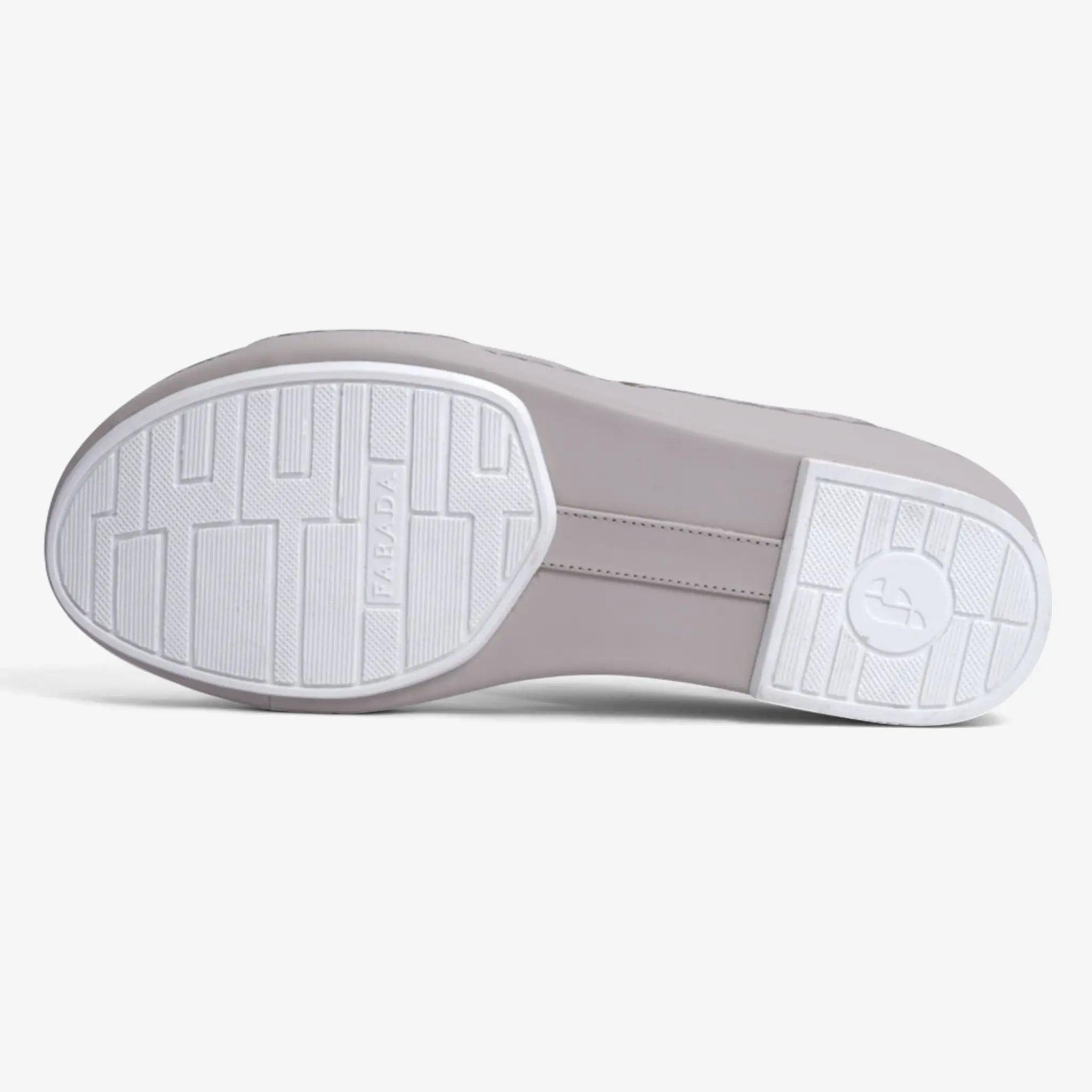 FARADA DA-VINCI BRASS IOCONIC DOUBLE F TRIM ARABIC SANDALS LIGHT-BEIGE - Farada