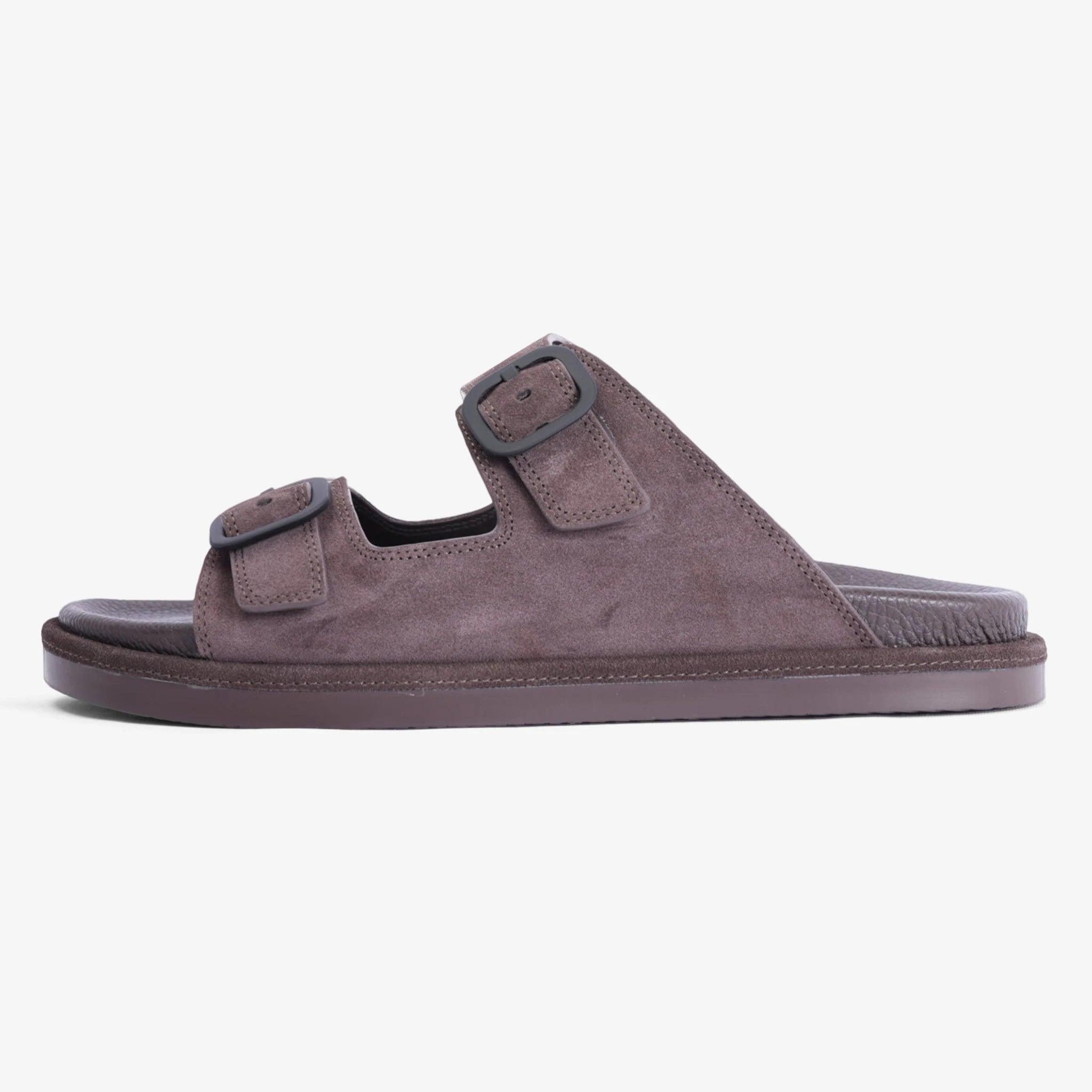 FARADA DOUBLE STRIPPED SUEDE LEATHER ARABIC SANDAL TMH - Farada