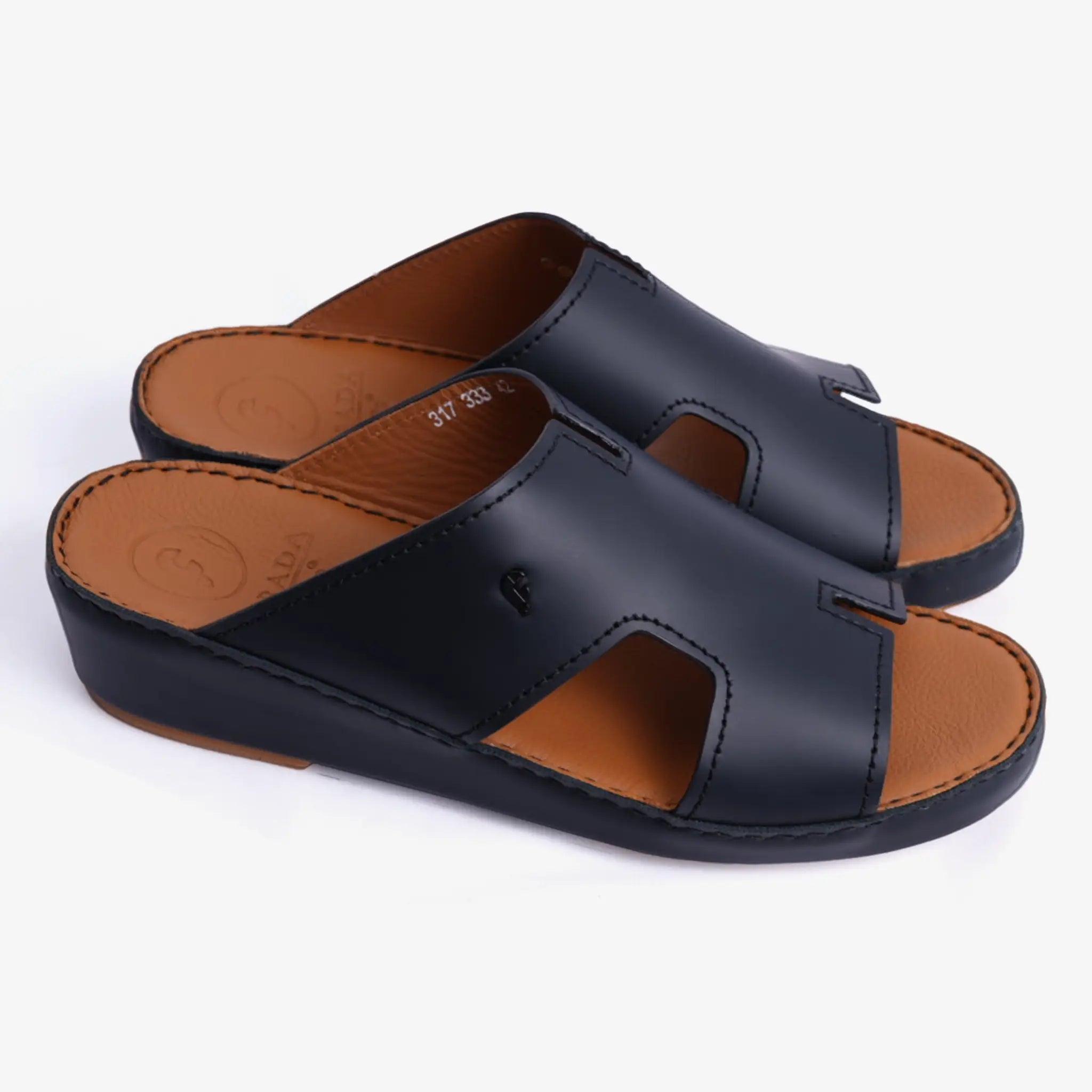 FARADA MENS DAVINCI BANI ARABIC SANDALS BLACK - Farada
