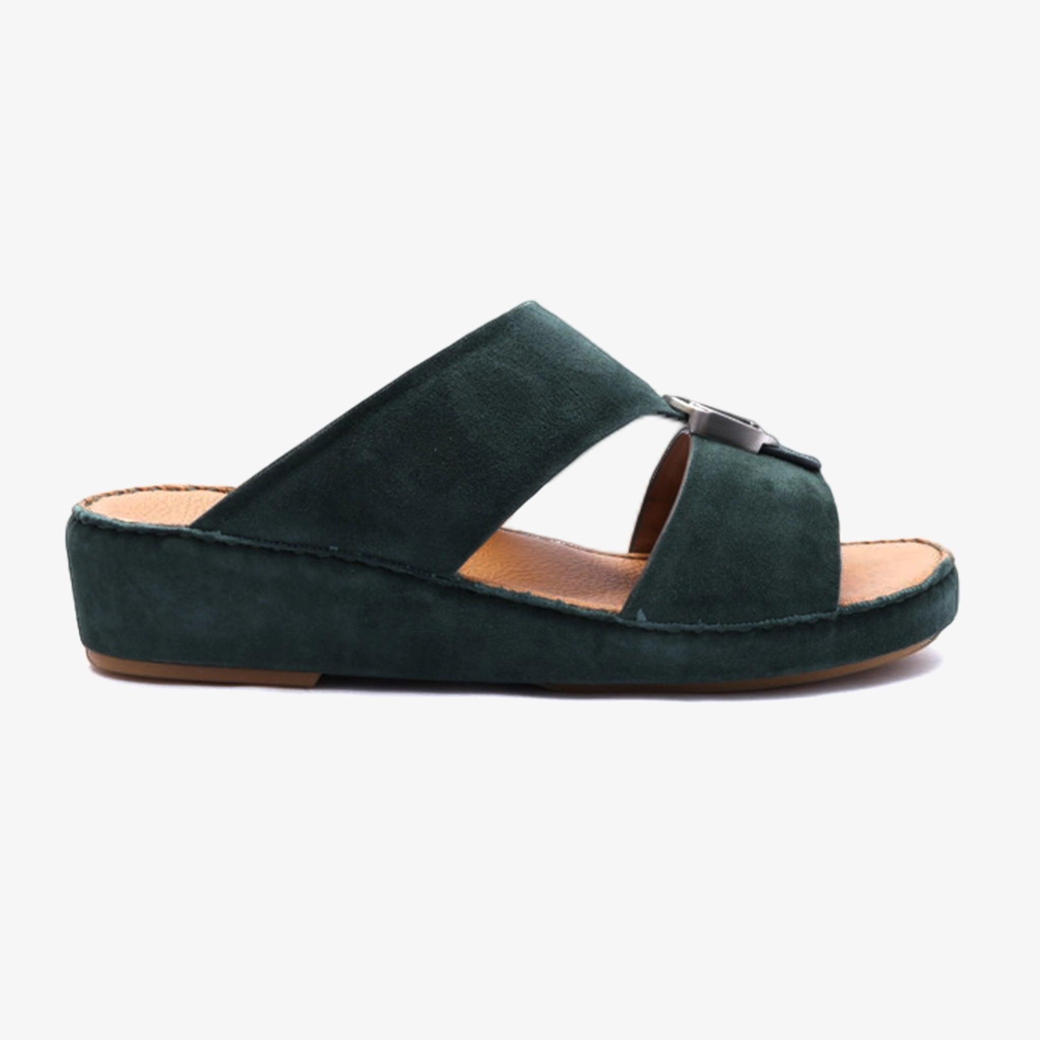 FARADA MENS DAVINCI SUEDE ARABIC SANDALS LICHENE - Farada