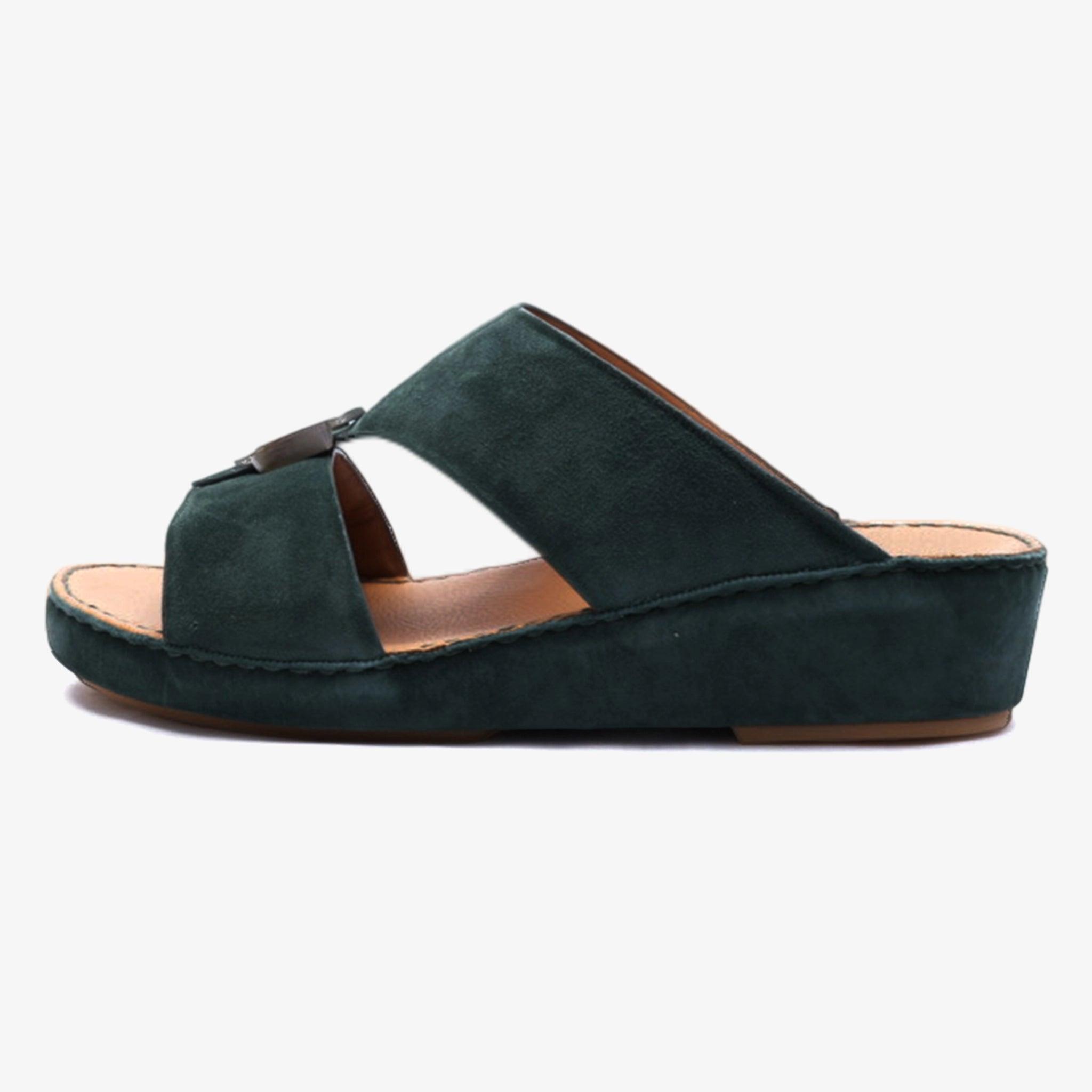 FARADA MENS DAVINCI SUEDE ARABIC SANDALS LICHENE - Farada