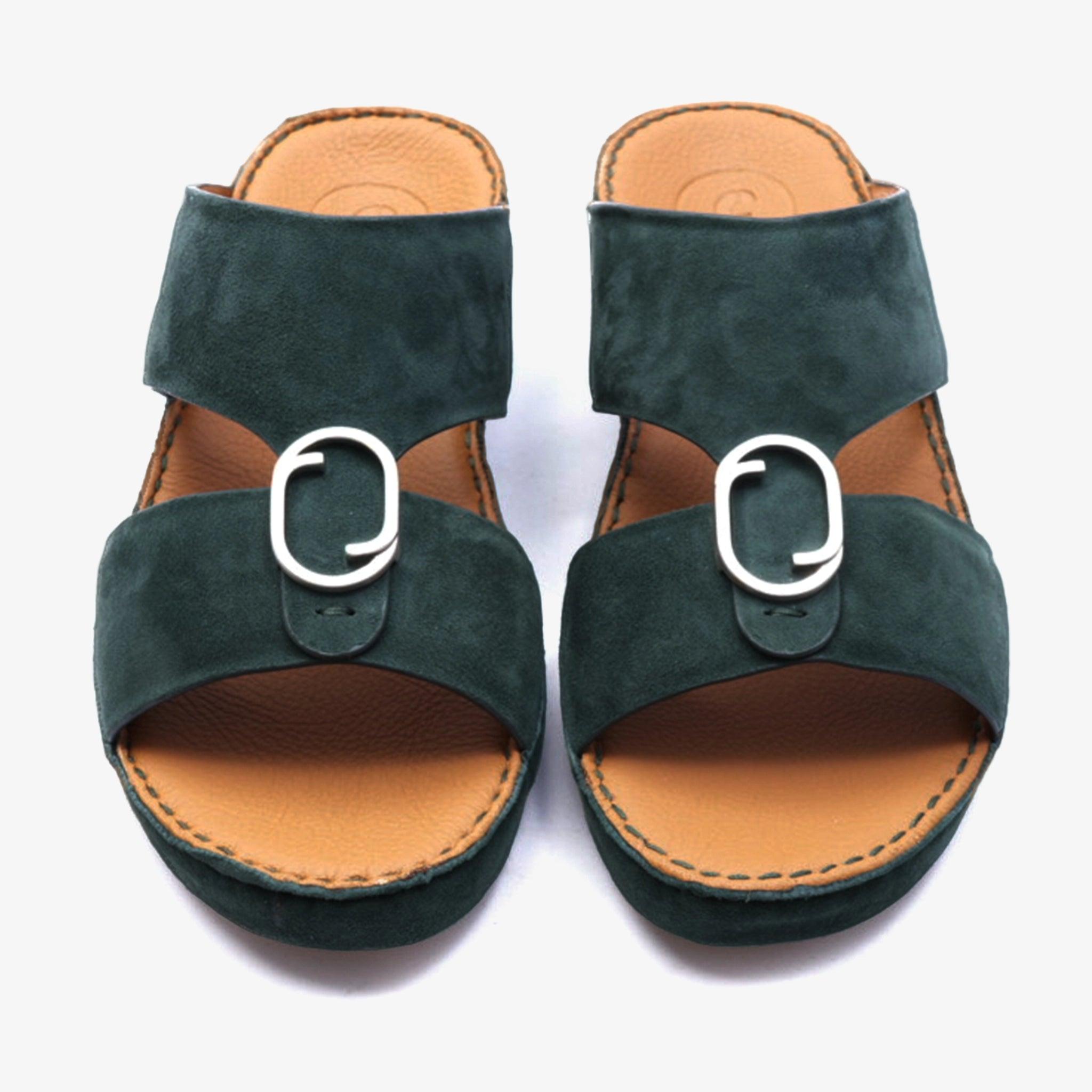 FARADA MENS DAVINCI SUEDE ARABIC SANDALS LICHENE - Farada
