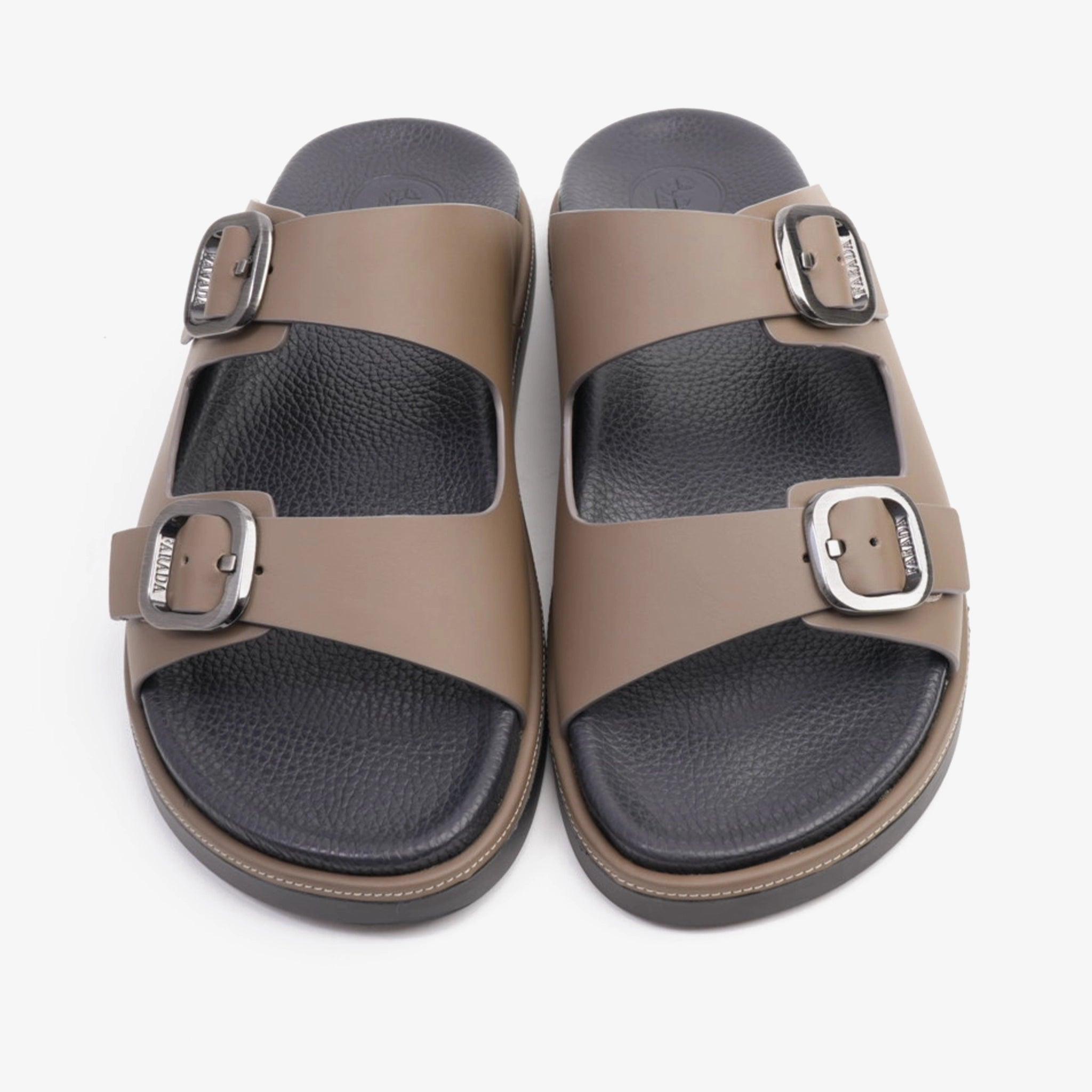FARADA SLIP ON STYLE WITH SILVER BUCKLE MEN SANDALS TORBA - Farada