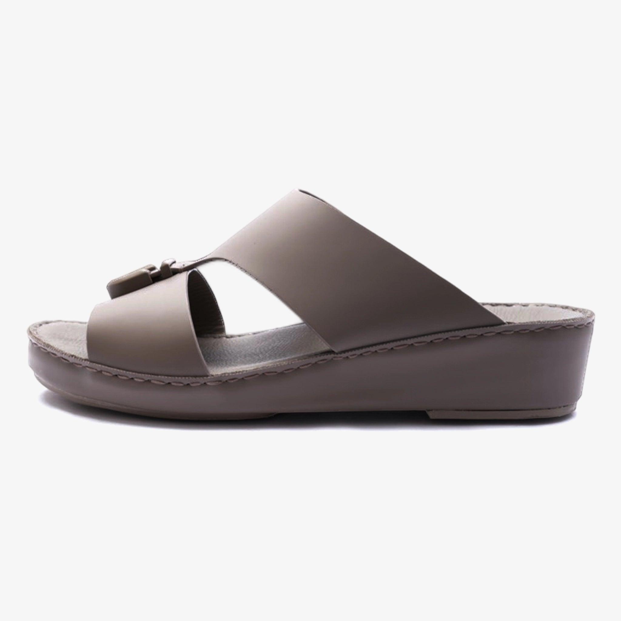 MATTE BERNINI CLASSIC ARABIC LEATHER SANDALS EARTH - Farada