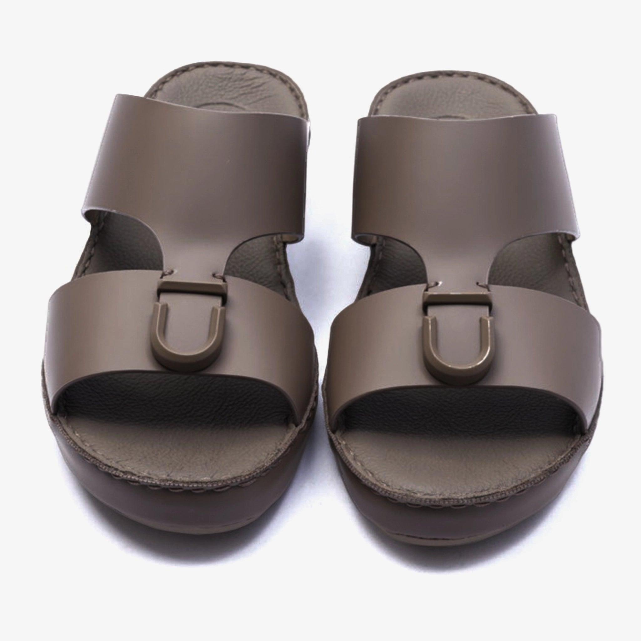 MATTE BERNINI CLASSIC ARABIC LEATHER SANDALS EARTH - Farada