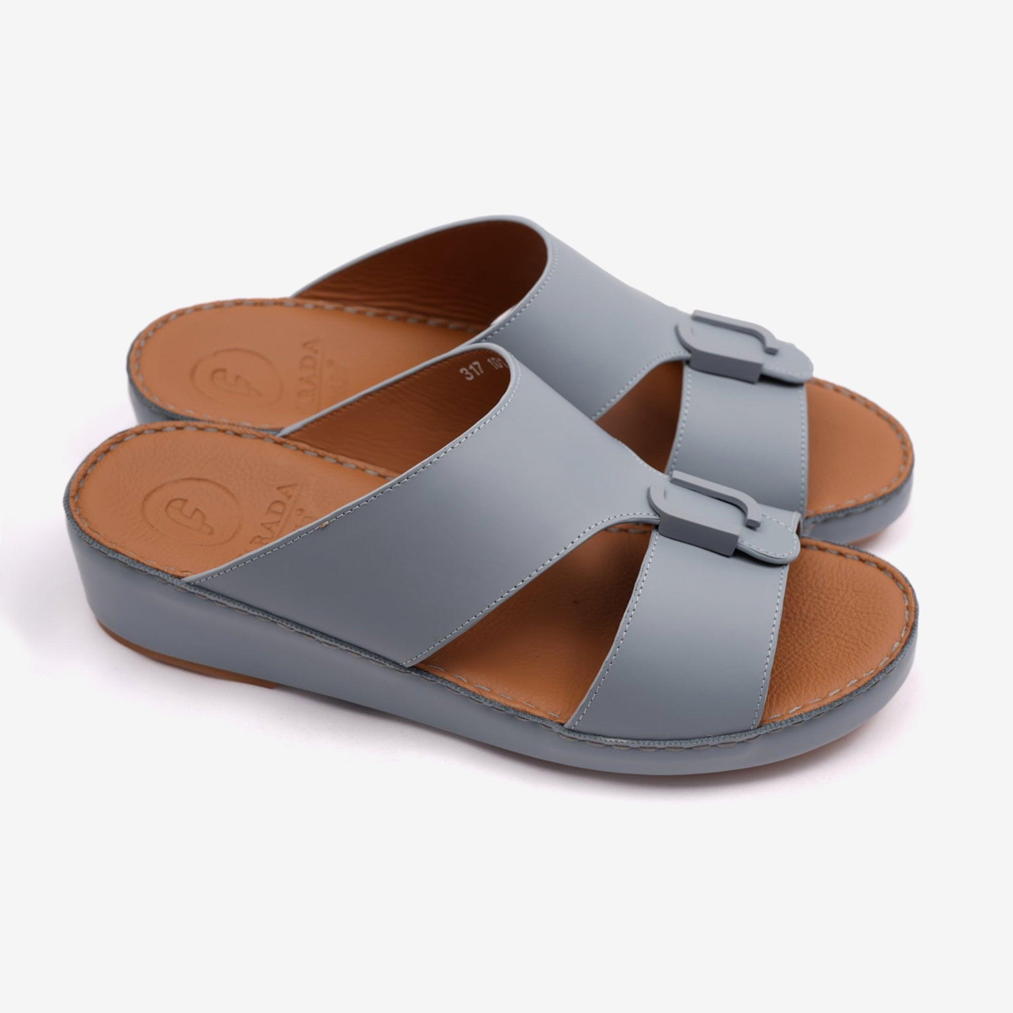 MATTE CLASSIC DAVINCI ARABIC SANDALS NEW EDITION BLUE-GREY - Farada