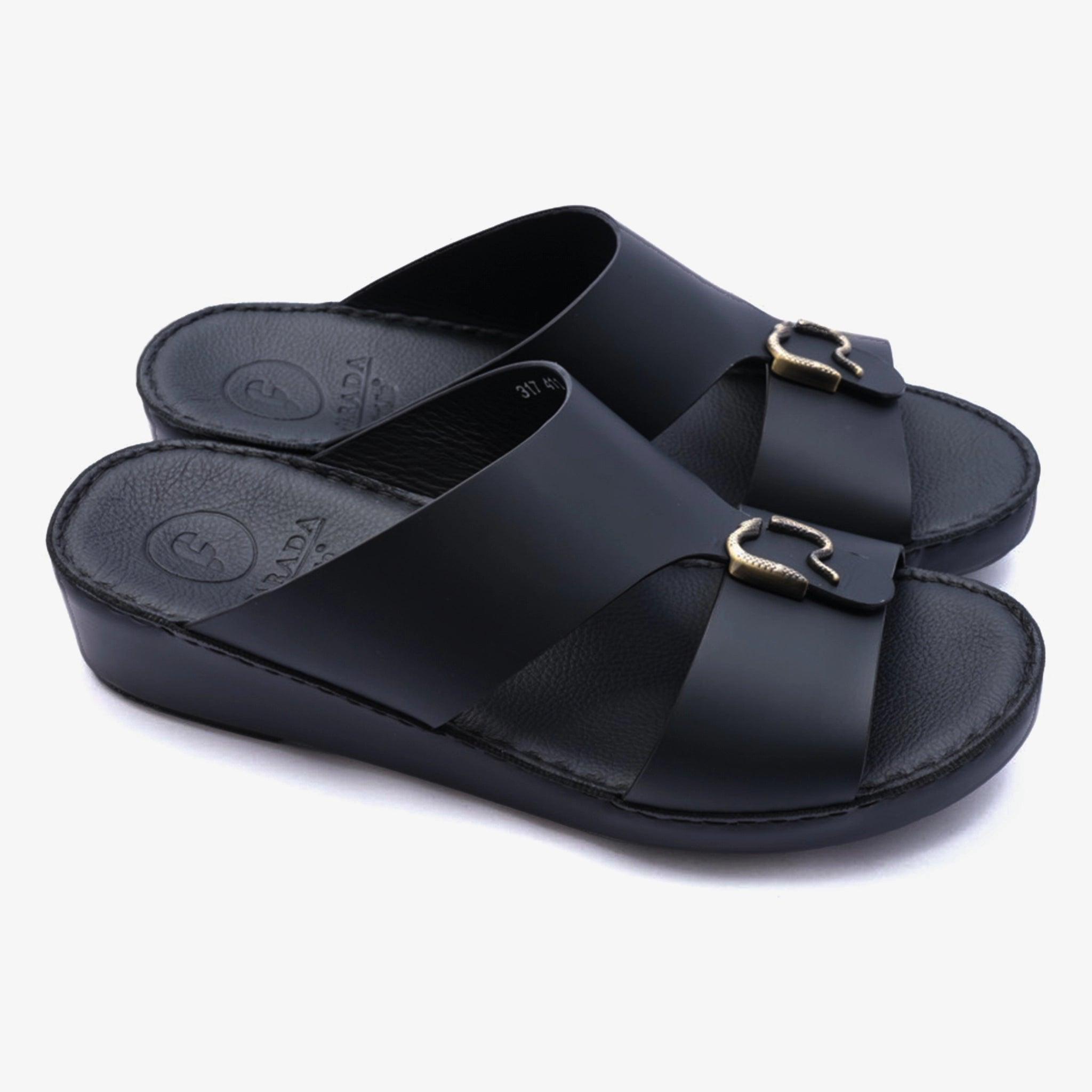 ROSSINI MENS FARADA ARABIC SANDALS BLACK - Farada