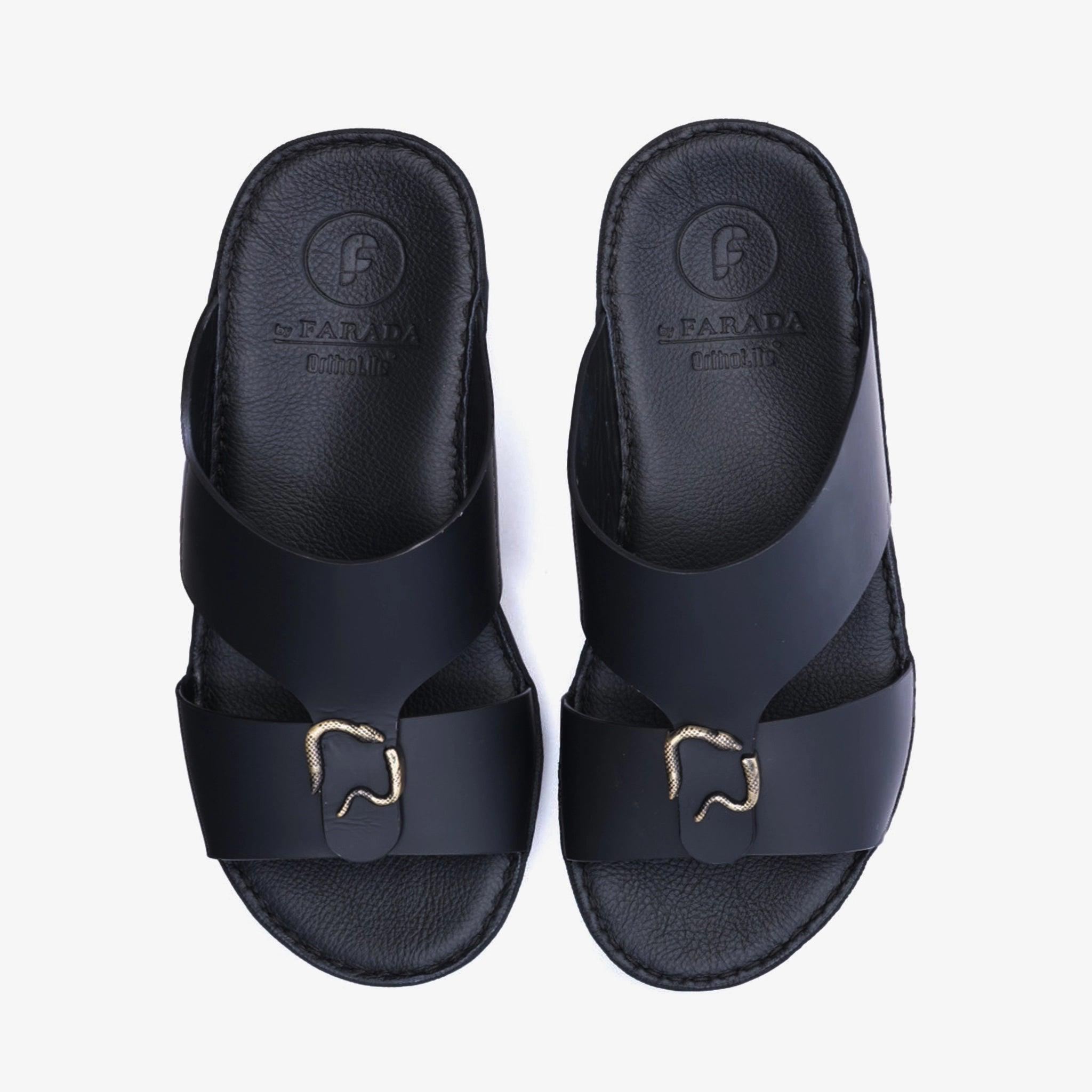 ROSSINI MENS FARADA ARABIC SANDALS BLACK - Farada