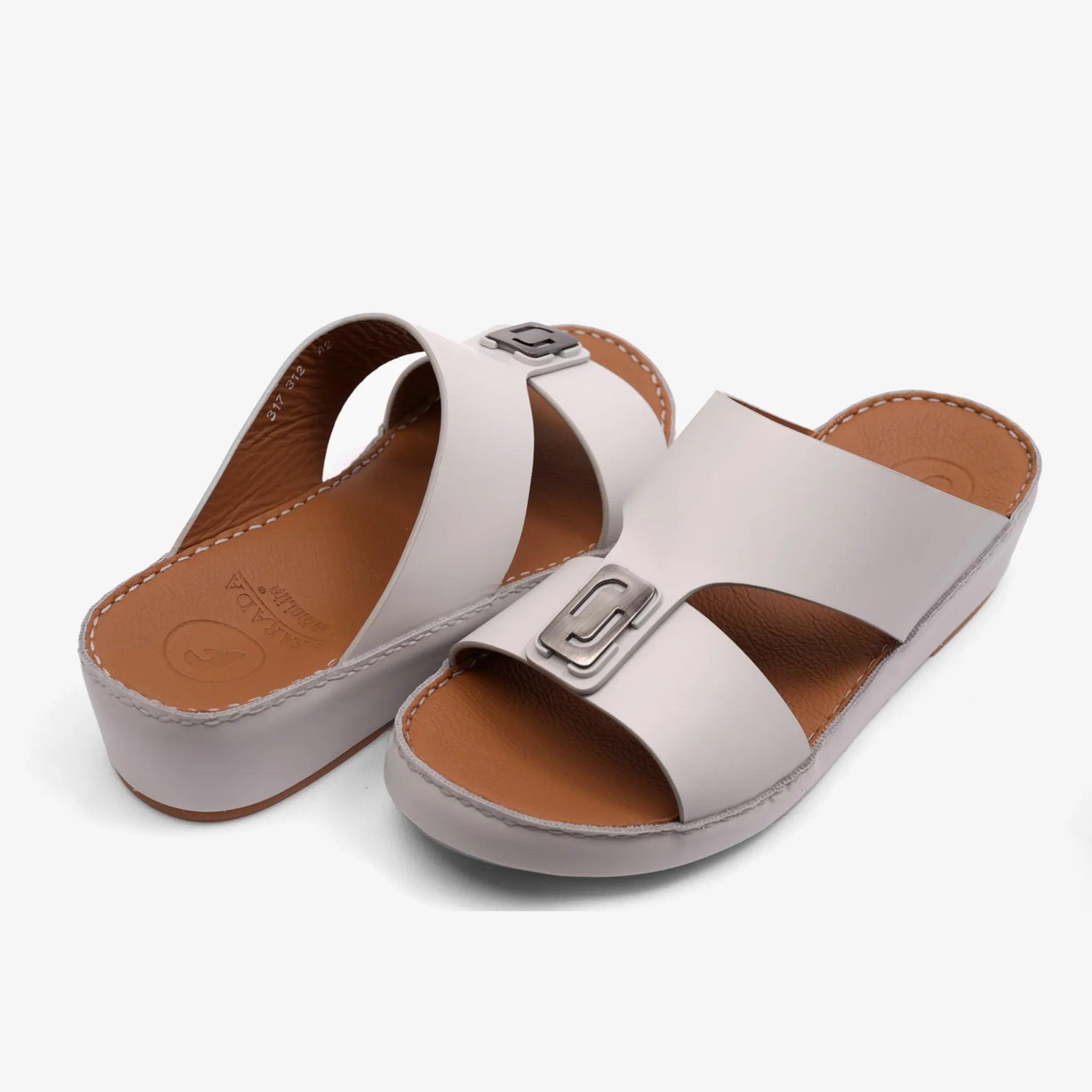 DAVINCI TIMELESS MATT ARABIC SANDALS LIGHT-GREY - Farada