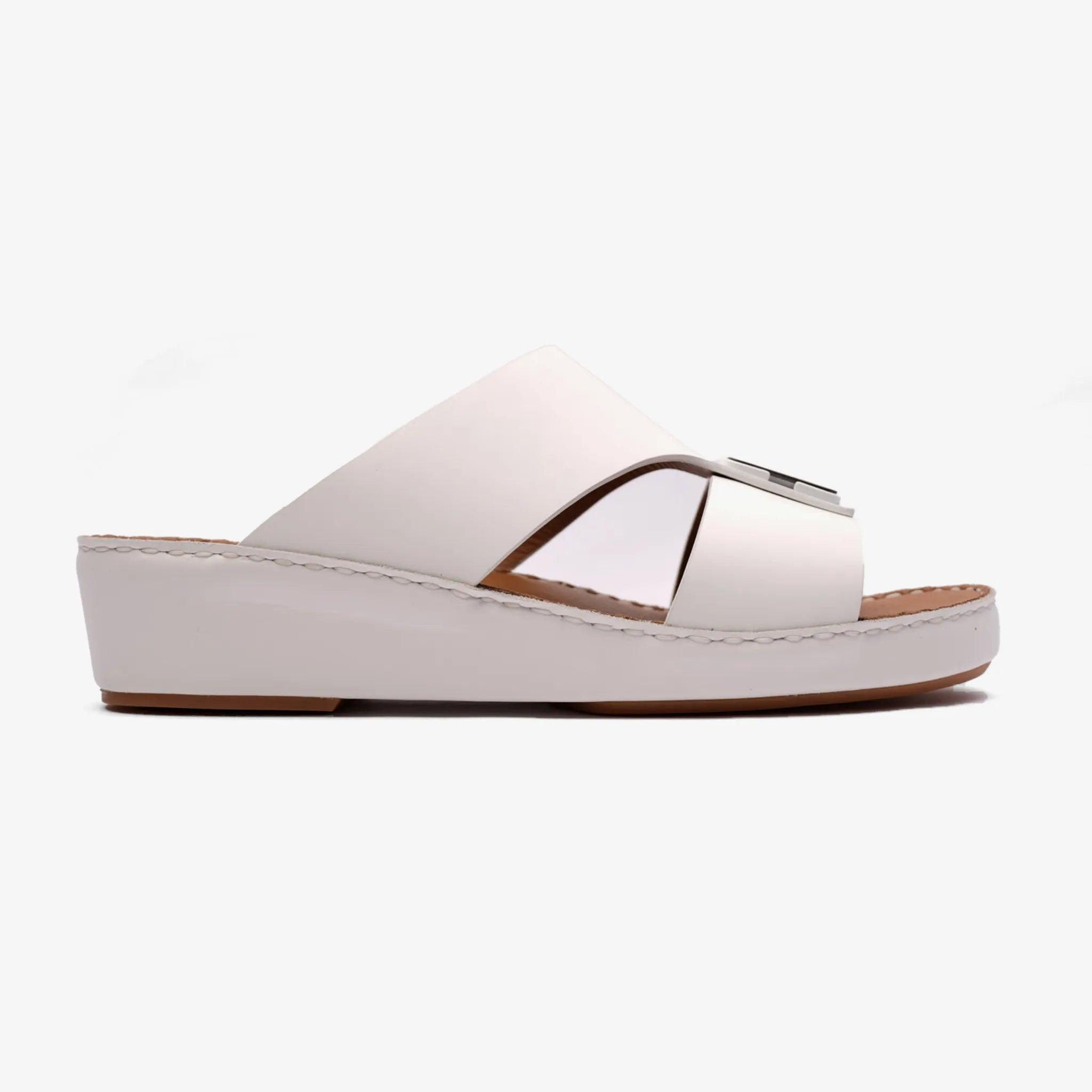 DAVINCI TIMELESS MATT ARABIC SANDALS WHITE - Farada