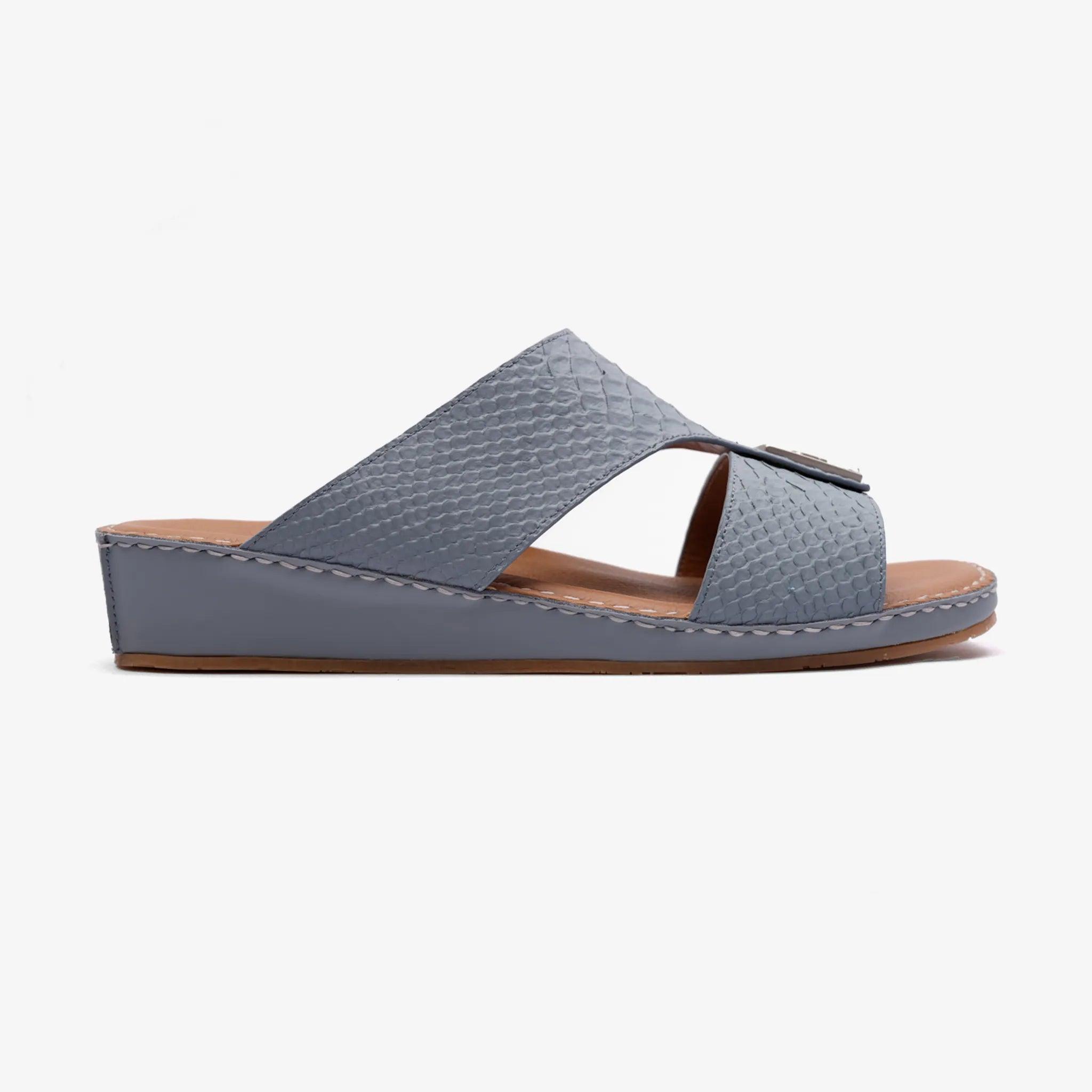 DESIGNER PITONE VENEZIANO ARABIC SANDALS BLUE-GREY - Farada