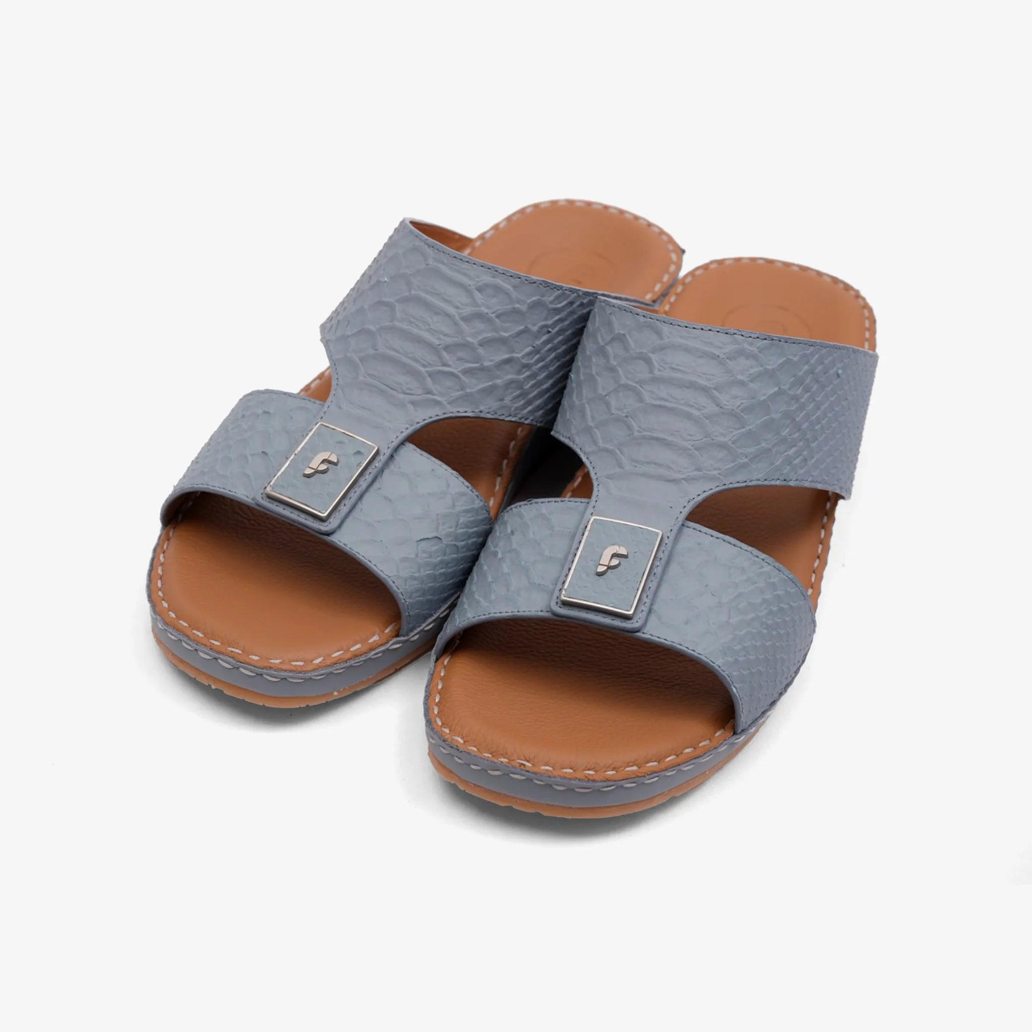 DESIGNER PITONE VENEZIANO ARABIC SANDALS BLUE-GREY - Farada