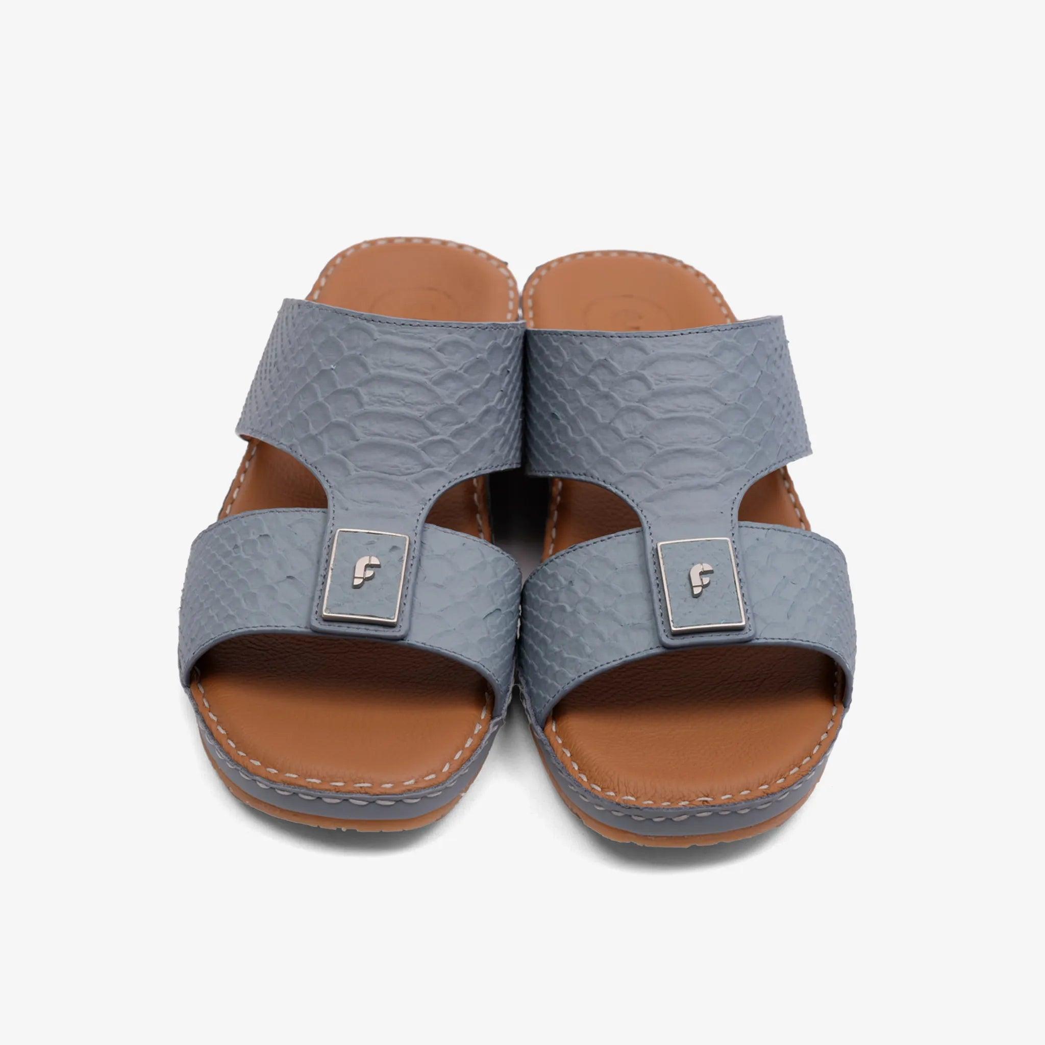 DESIGNER PITONE VENEZIANO ARABIC SANDALS BLUE-GREY - Farada