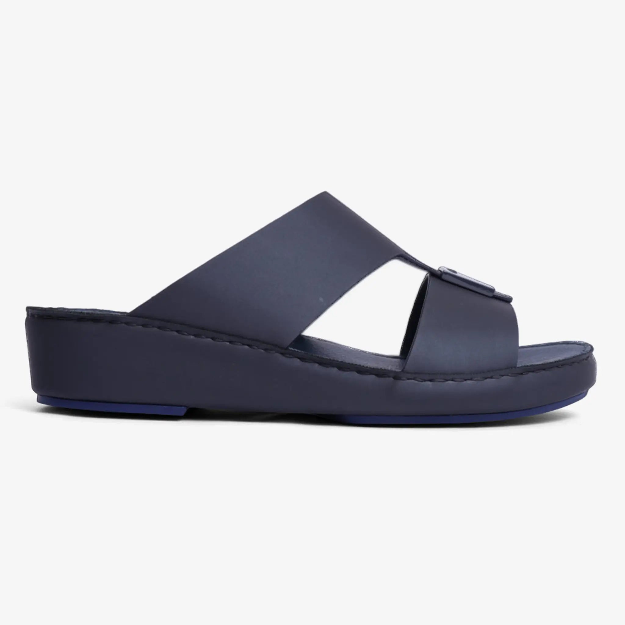 FARADA CLASSIC MATTE MODERN LEATHER MEN SANDALS NAVY - Farada