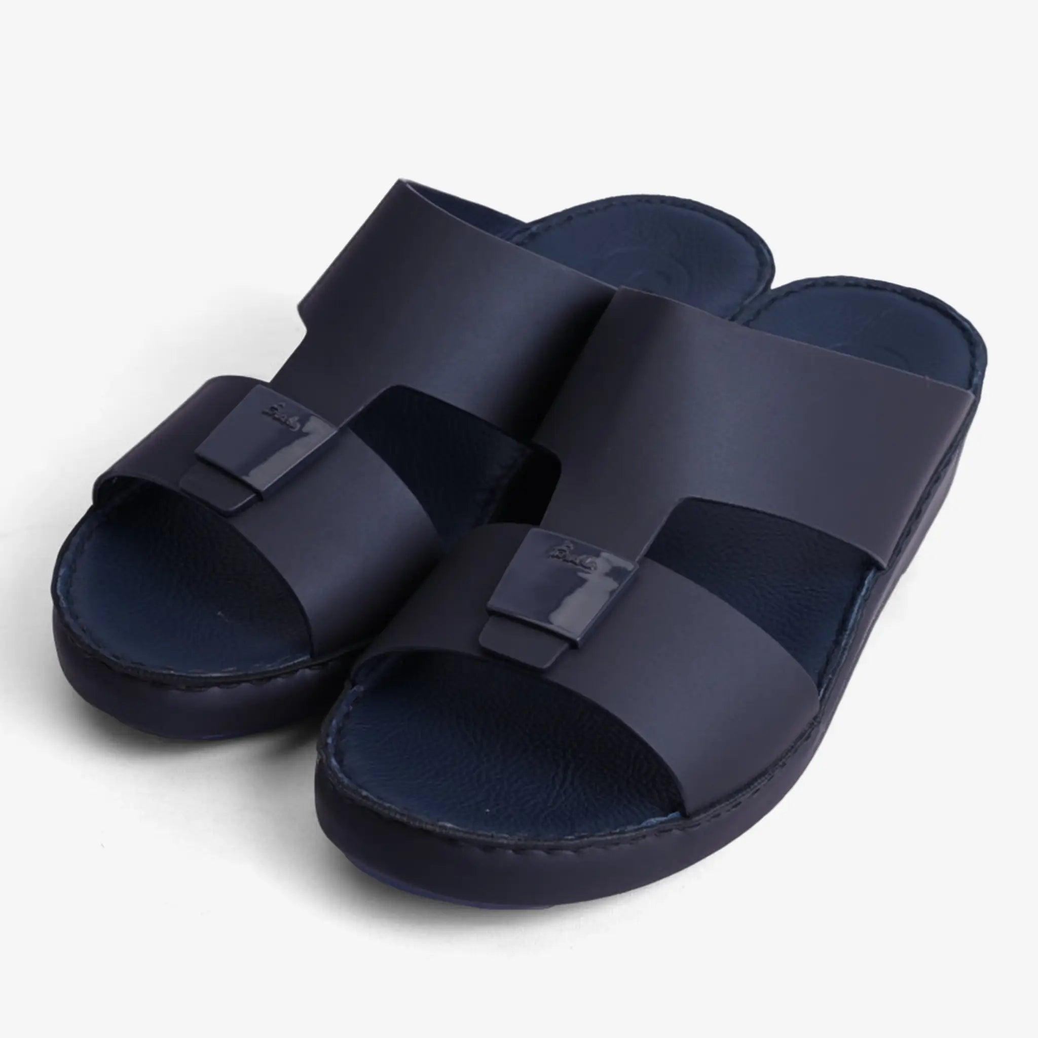 FARADA CLASSIC MATTE MODERN LEATHER MEN SANDALS NAVY