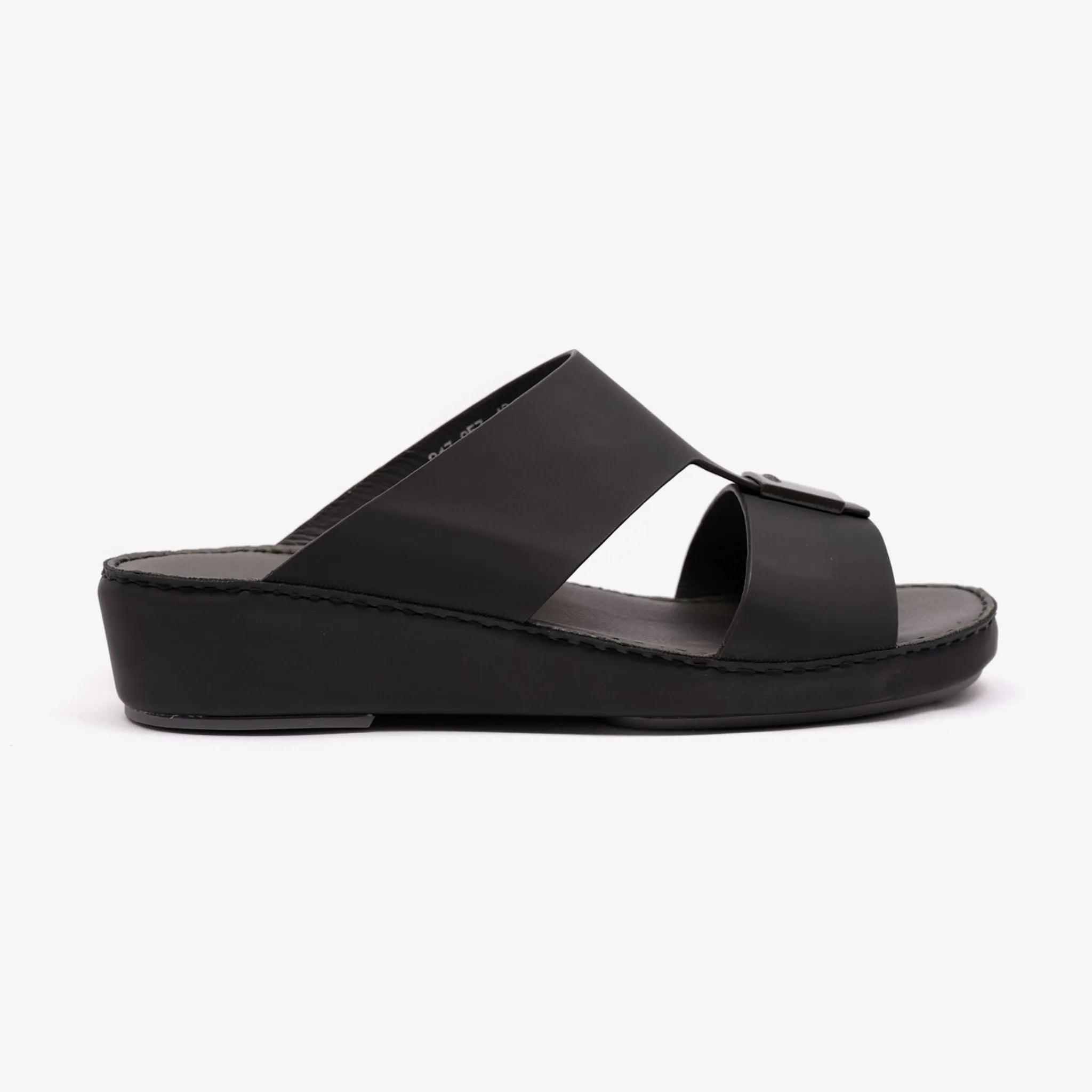 FARADA CLASSIC MATTE MODERN LEATHER MEN SANDALS PIOMBO - Farada