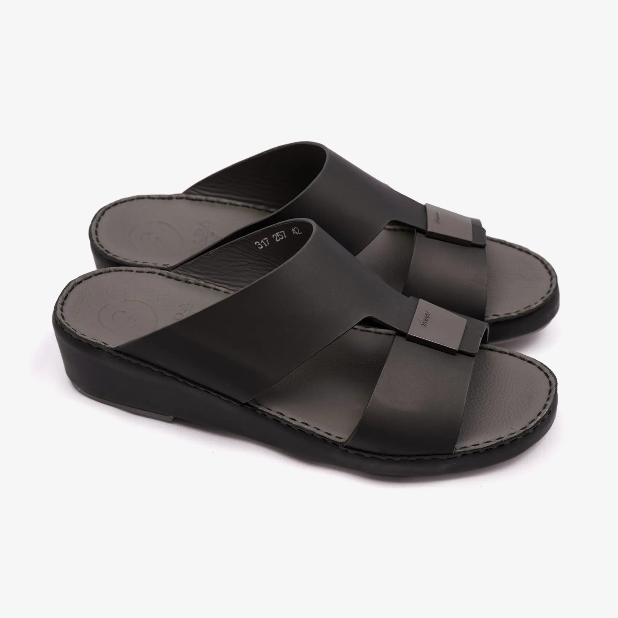 BUY FARADA CLASSIC MATTE MODERN LEATHER MEN SANDALS PIOMBO