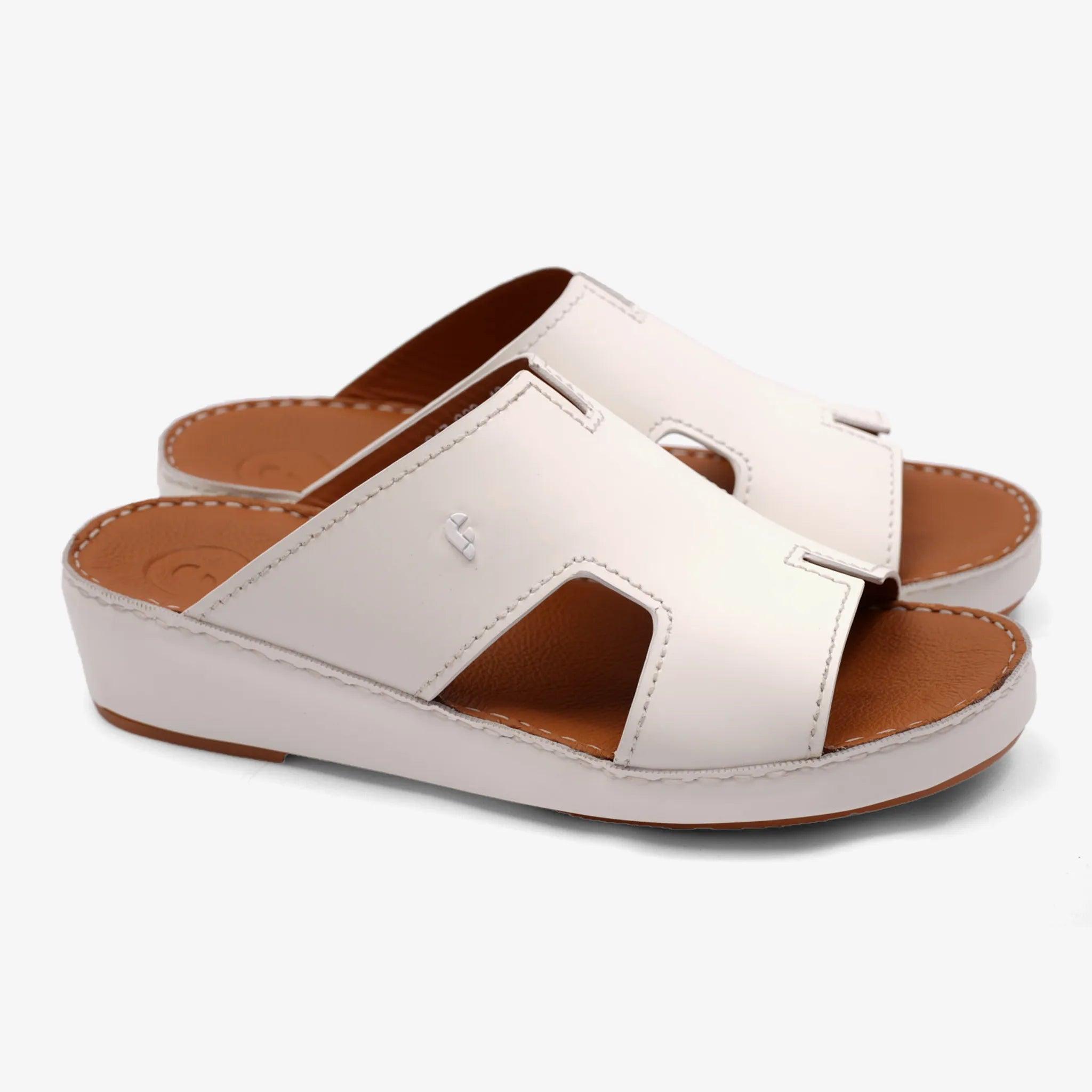 FARADA MENS DAVINCI BANI ARABIC SANDALS WHITE - Farada