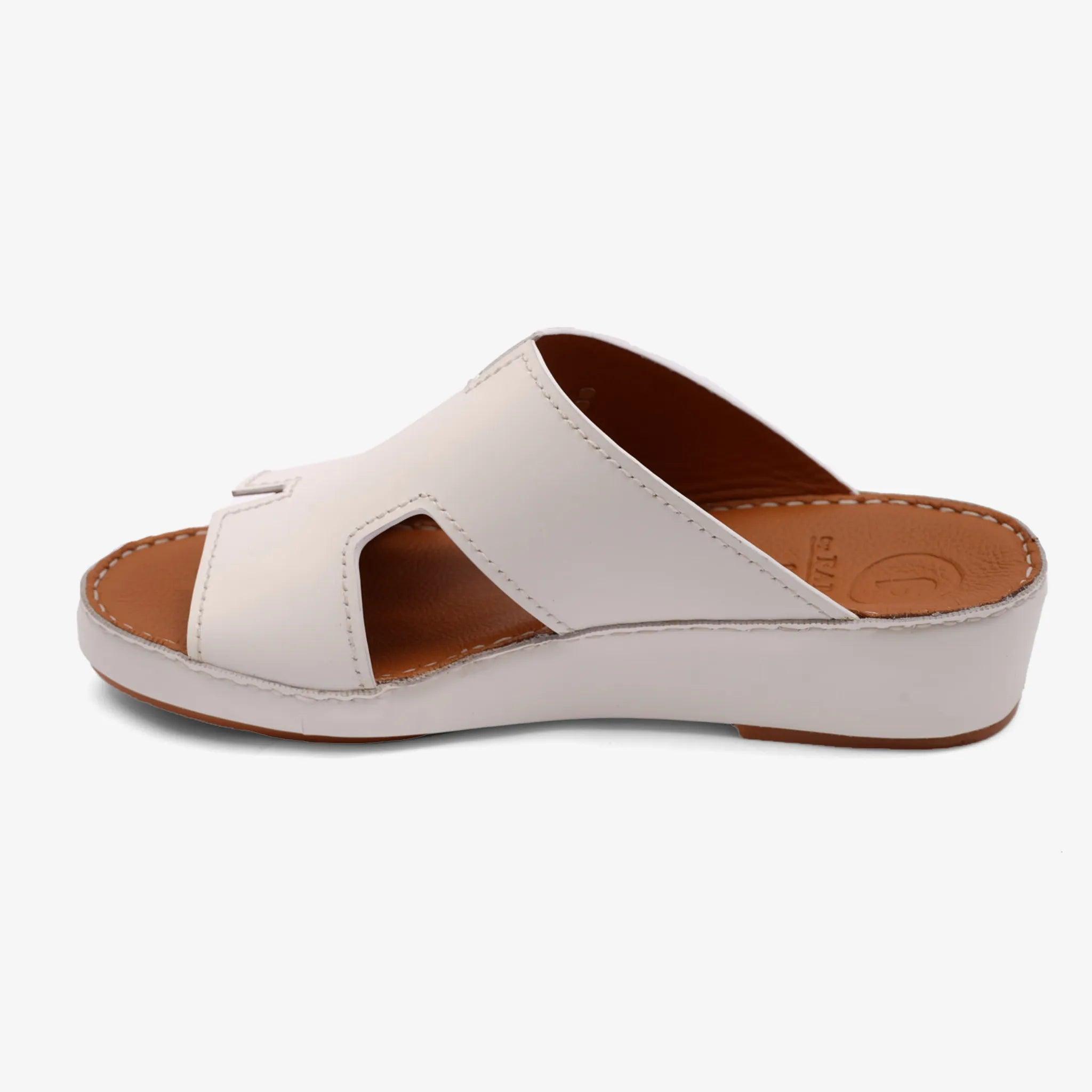 FARADA MENS DAVINCI BANI ARABIC SANDALS WHITE - Farada