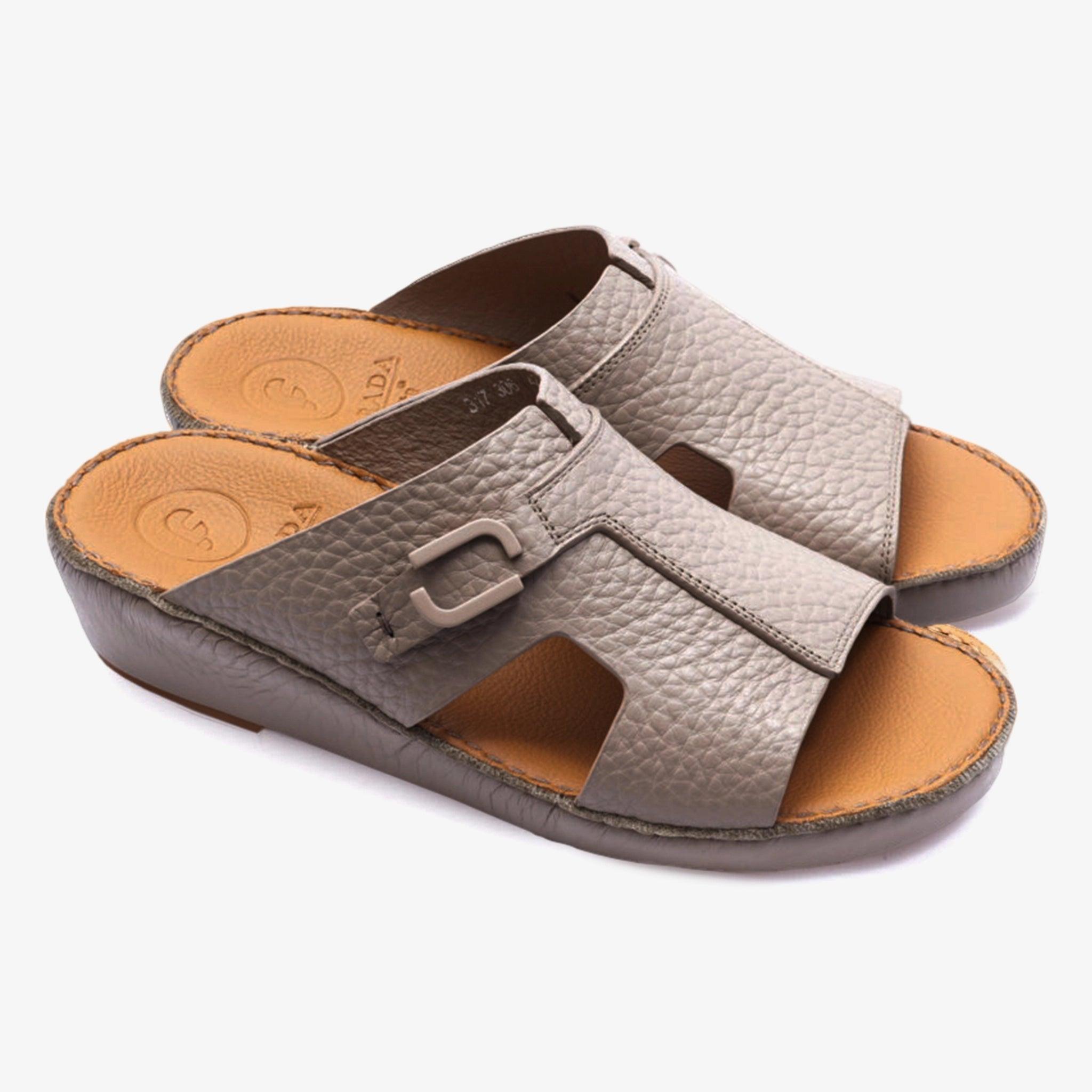 TRENDY UNLINED HAMMERED EINAUDI ARABIC SANDALS SANTORINI - Farada