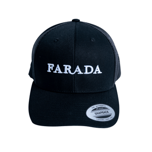 FARADA MENS TRUCKER SNAPBACK BLACK CAPS - (FC6606) - Farada